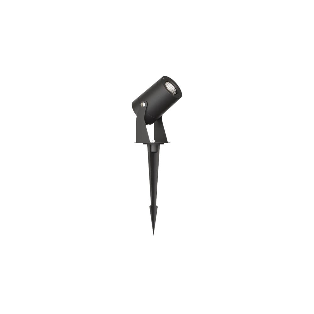 Sair - Faro a led a picchetto rotondo 10W IP65 Nero 3000K - Luce da giardino per piante o siepe h36cm - Beneito faure