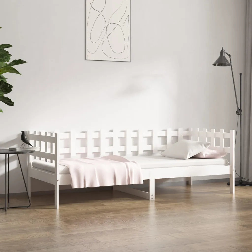 Dormeuse Bianca 90x190 cm in Legno Massello di Pino cod mxl 60385