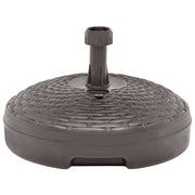 Base Ombrellone-Supporto per ombrellone per Sabbia/Acqua 20L Marrone Rattan in Plastica