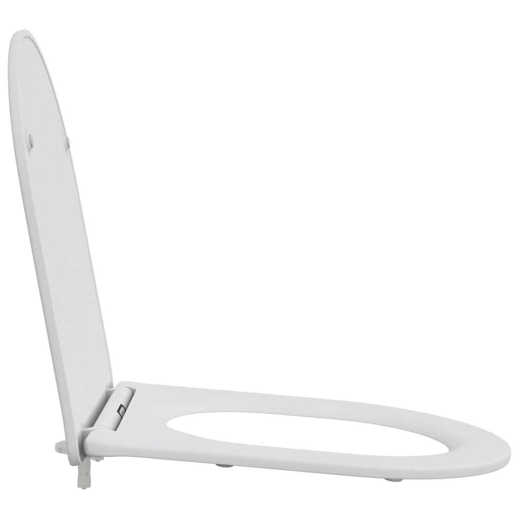 Sedile per Toilette con Chiusura Rapida e Soft Close in Duroplast Bianco