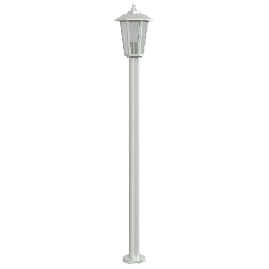Set di 3 lampade da terra per esterni color argento 120 cm acciaio inox argento 02_0042557