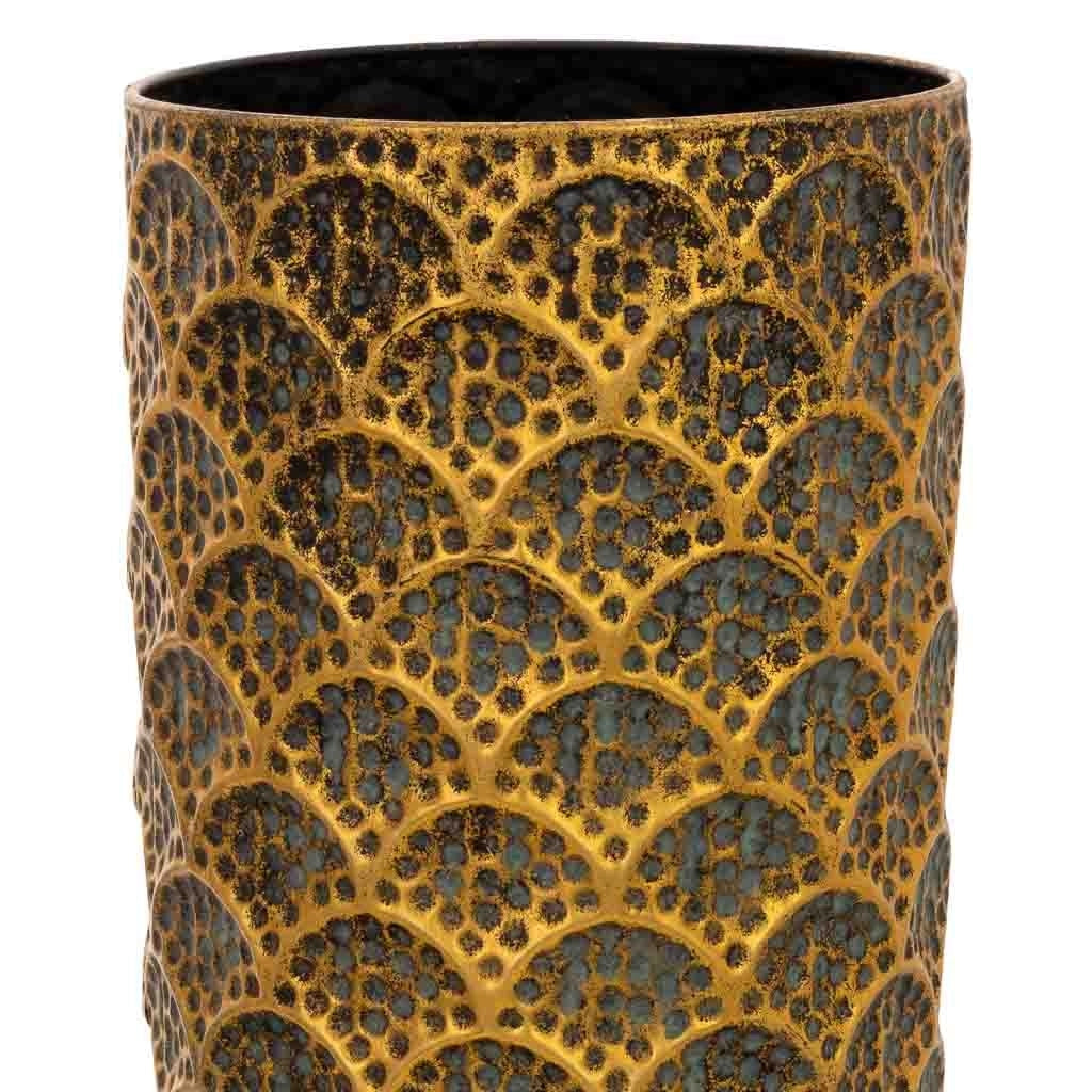 Portaombrelli in metallo dorato 20x20x54h cm
