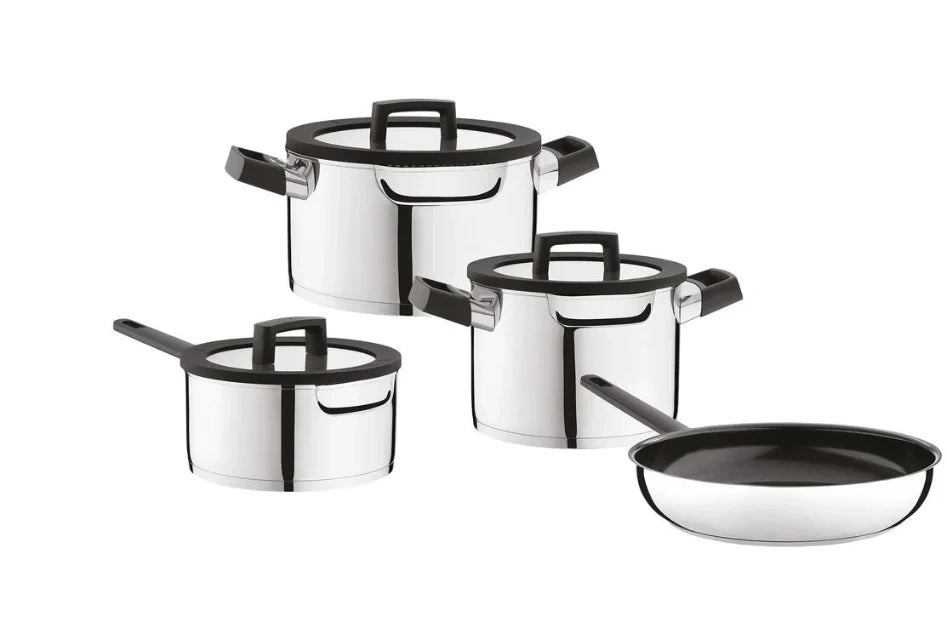 BergHOFF Set di pentole in acciaio inox con sistema di aspirazione centralizzata Uqonic
