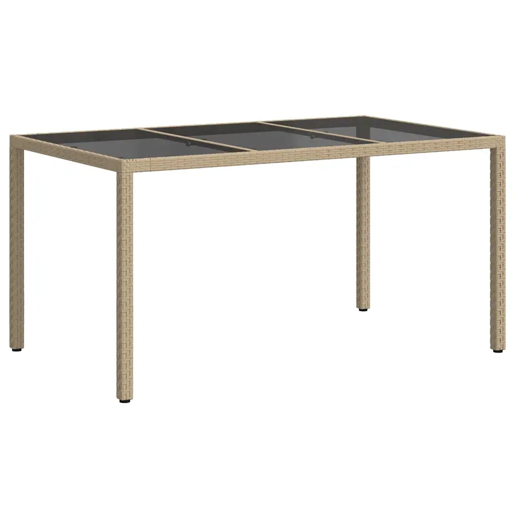 Tavolo da Giardino Beige 150 x 90 x 75 cm polyrattan 362543