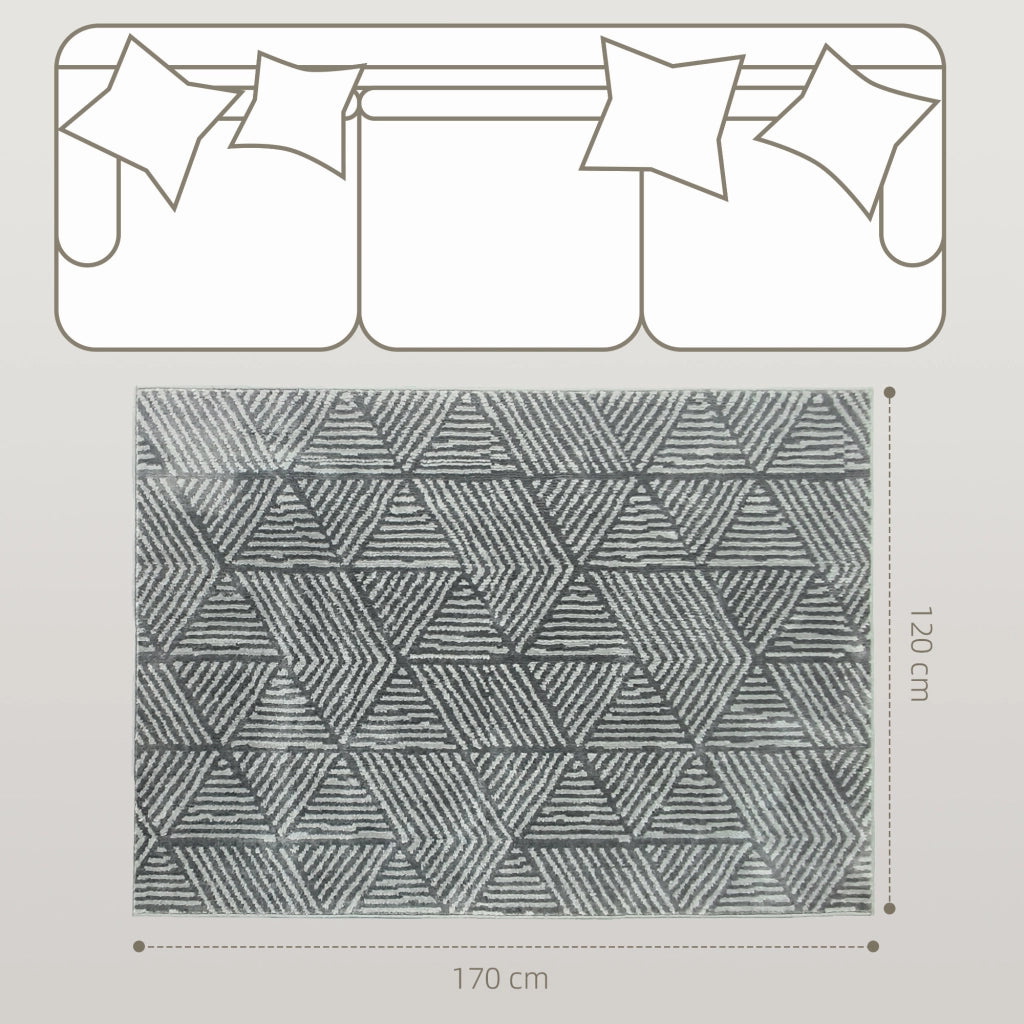 Tappeto Moderno Grigio Scuro ¨C zephmum ¨C 170x120 cm