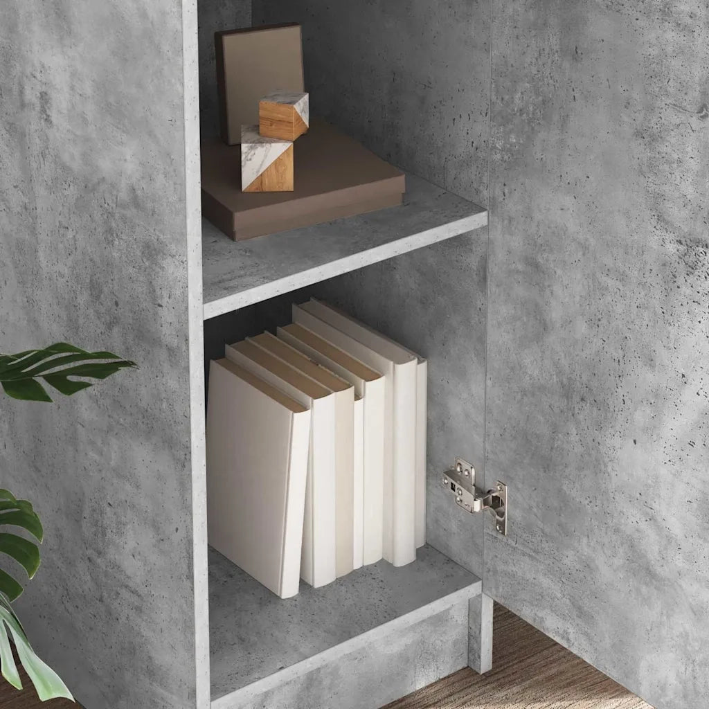 Credenza | Madia | Buffet da pranzo | Armadio da pranzo Grigio cemento 35 x 39 x 168 cm