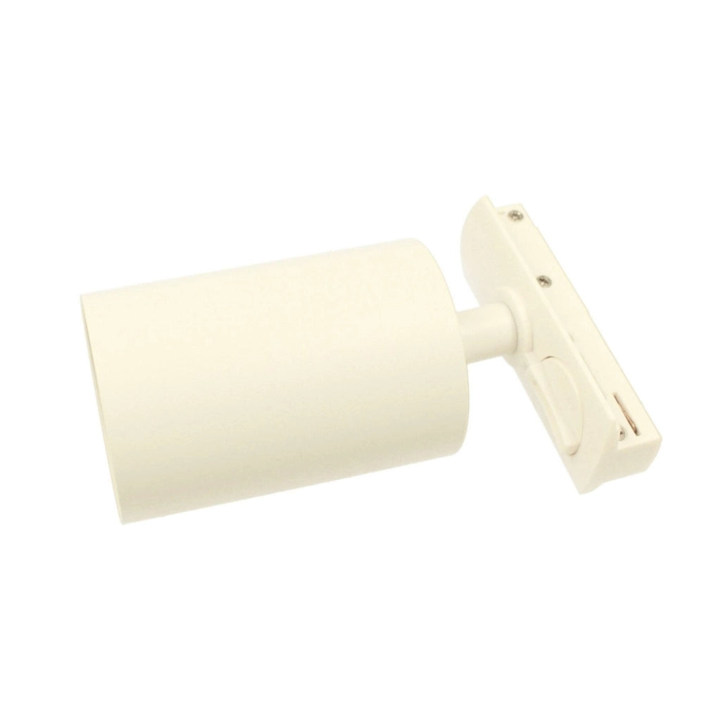 Porta Faretto da Binario Mono Fase, Attacco GU10 orientabile e ruotabile, Max 50W 220V, Bianco