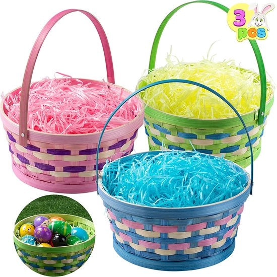 Set da 3 confezioni di sacchetti di bambù a colori contrastanti