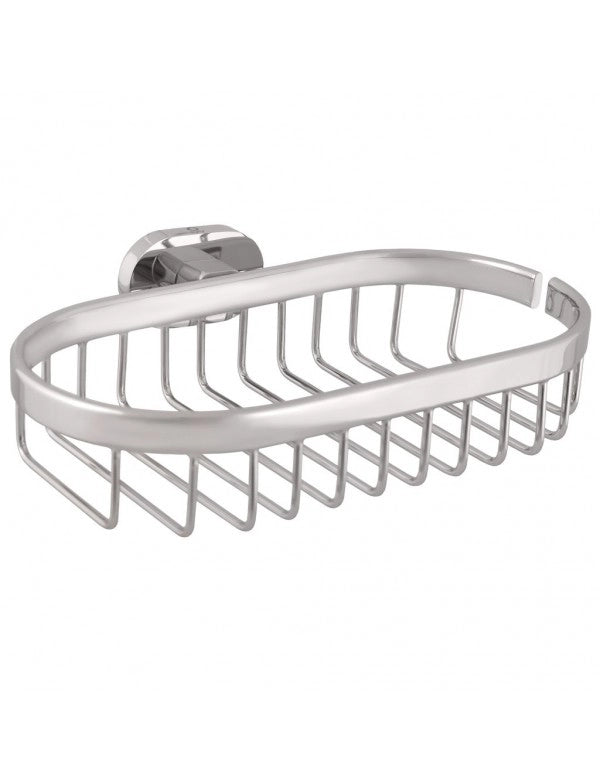 YUKON portasapone grill in ottone cromato 20,5x13,73 cm H. 5,4 cm