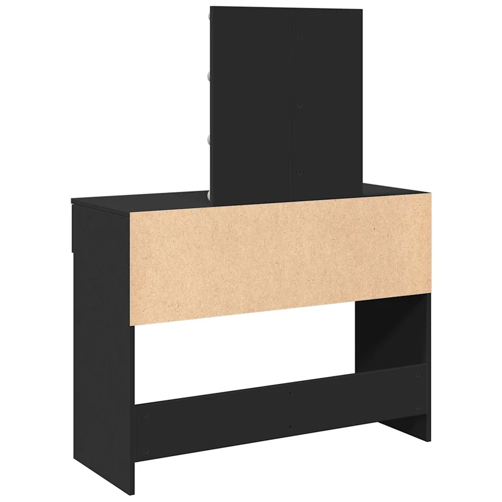 Toeletta con LED Nero 100x40x130 cm