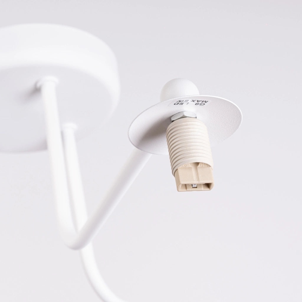 Plafoniera moderna bianca 3 sfere vetro G9 KOSMOS Pure Lume