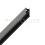 EGO RECESSED TRIM PROFILO SISTEMA LINEARE BINARIO NERO 200CM IN ALLUMINIO