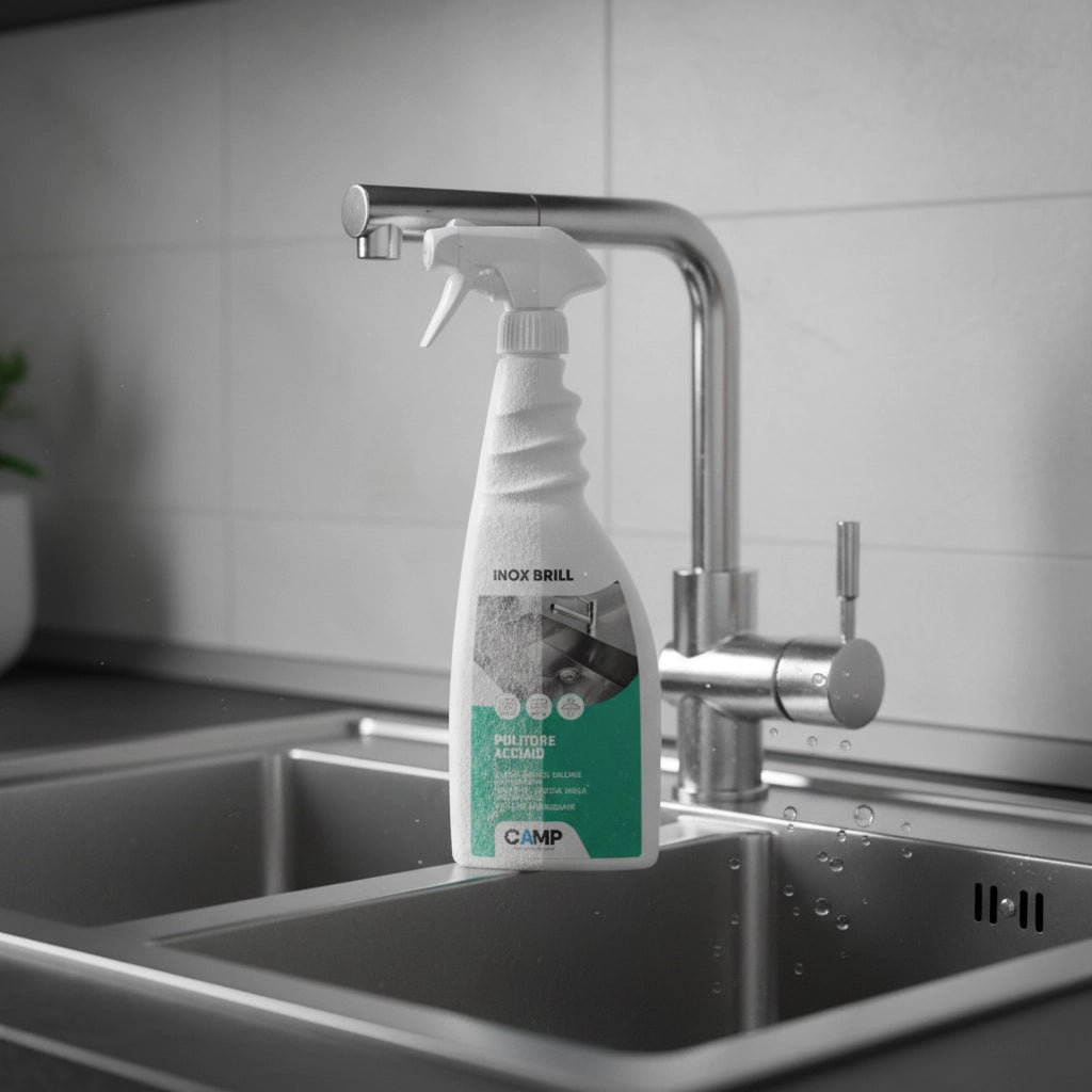 Kit 6 inox brill da 750 ml pulitore lucidante e protettivo per superfici in acciaio
