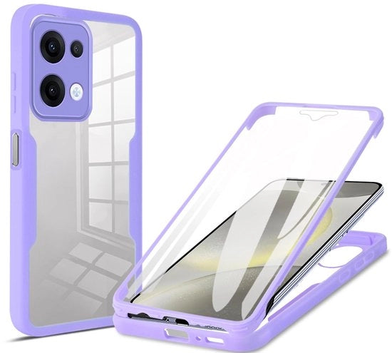 Copritelefono Schokresistente - OPPO Reno13 5G - Doppia Finestra - TPU + PC Rigido - Translucido - Snodi Precisi - Copritelefono