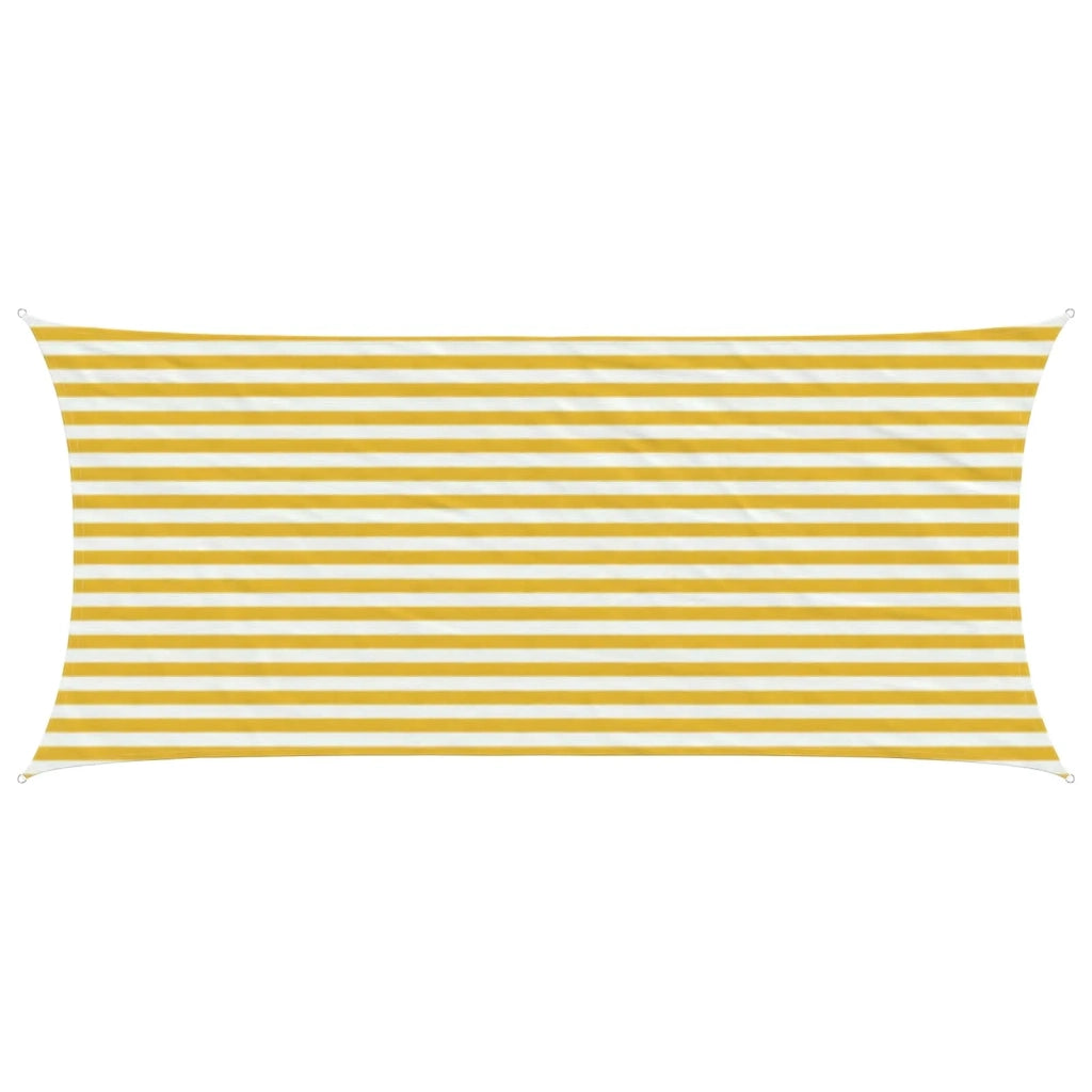 Telo Ombra Giallo e Bianco 2 x 5 m HDPE