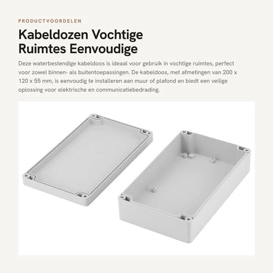 Dosiatori per spazi umidi - Installazione facile - Dimensioni 200 x 120 x 55 mm - Impermeabile - IP65 - Adatto per interni ed esterni - Kit di cavi