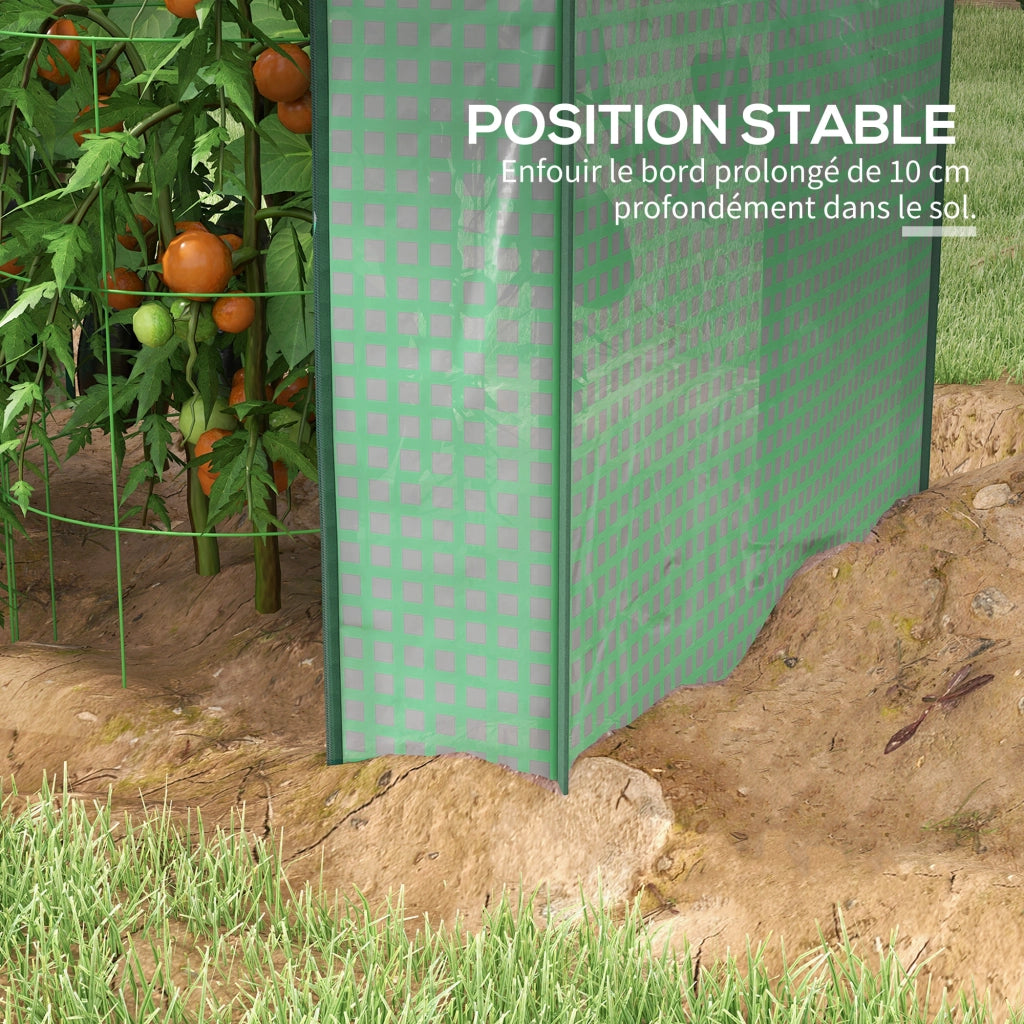Serra da giardino 2 porte scorrevoli ¨C zephmum ¨C Acero e PE 1L x 0.8l x 1.5H m