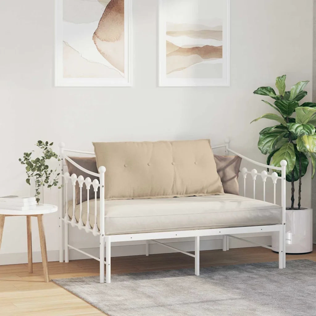 Cuscino per Schiena Crema 100 x 19 x 50 cm Tessuto 42014751