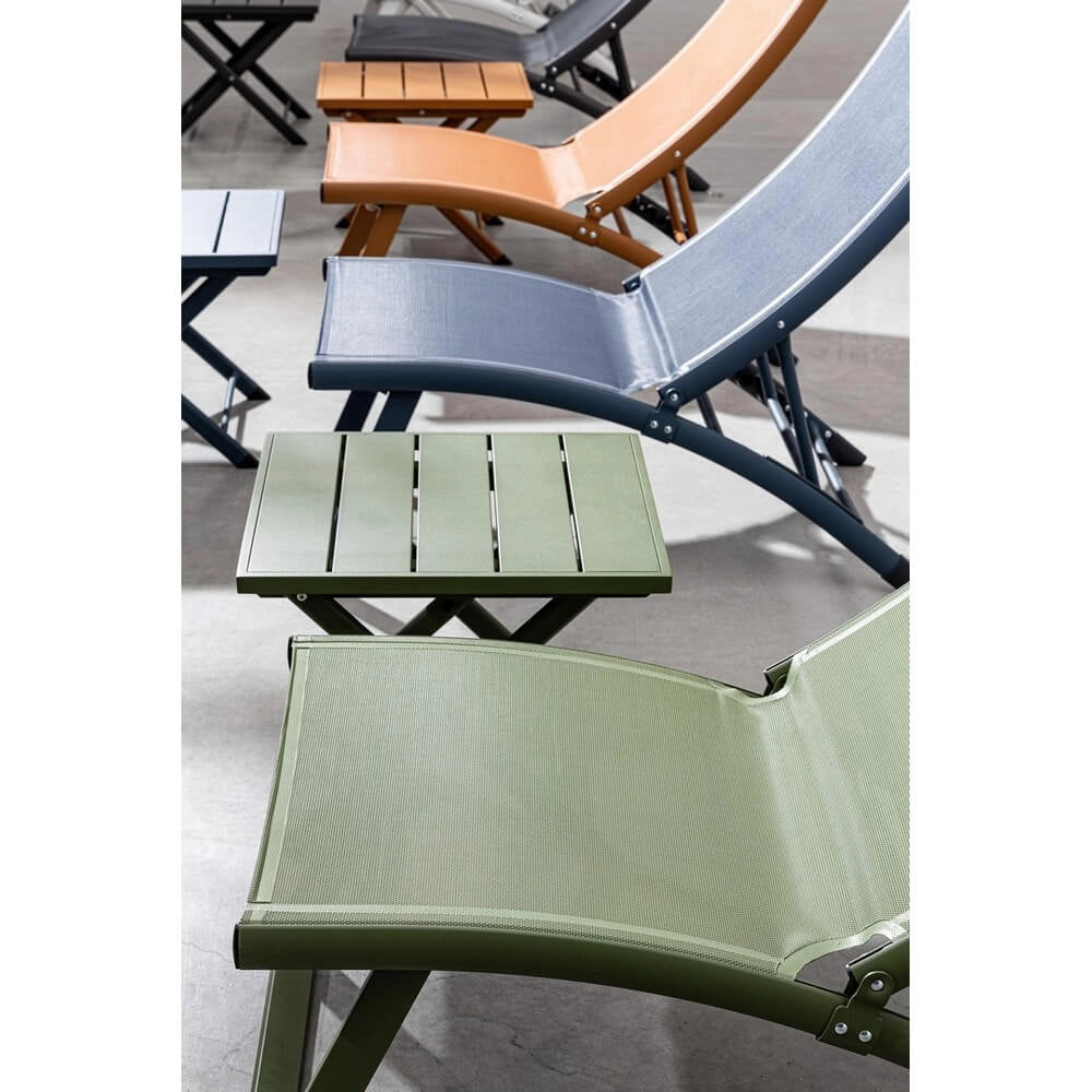 Set di 2 Poltrone Lounge Reclinabili da Esterno in Alluminio e Textilene - TERRA