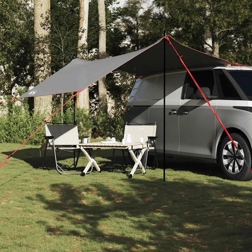 vidaXL Tenda da Campeggio per Auto Grigio e Arancione Impermeabile