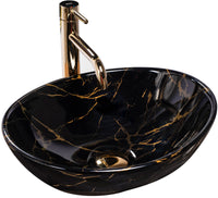 Lavabo Da Appoggio Rea Sofia Black Marble