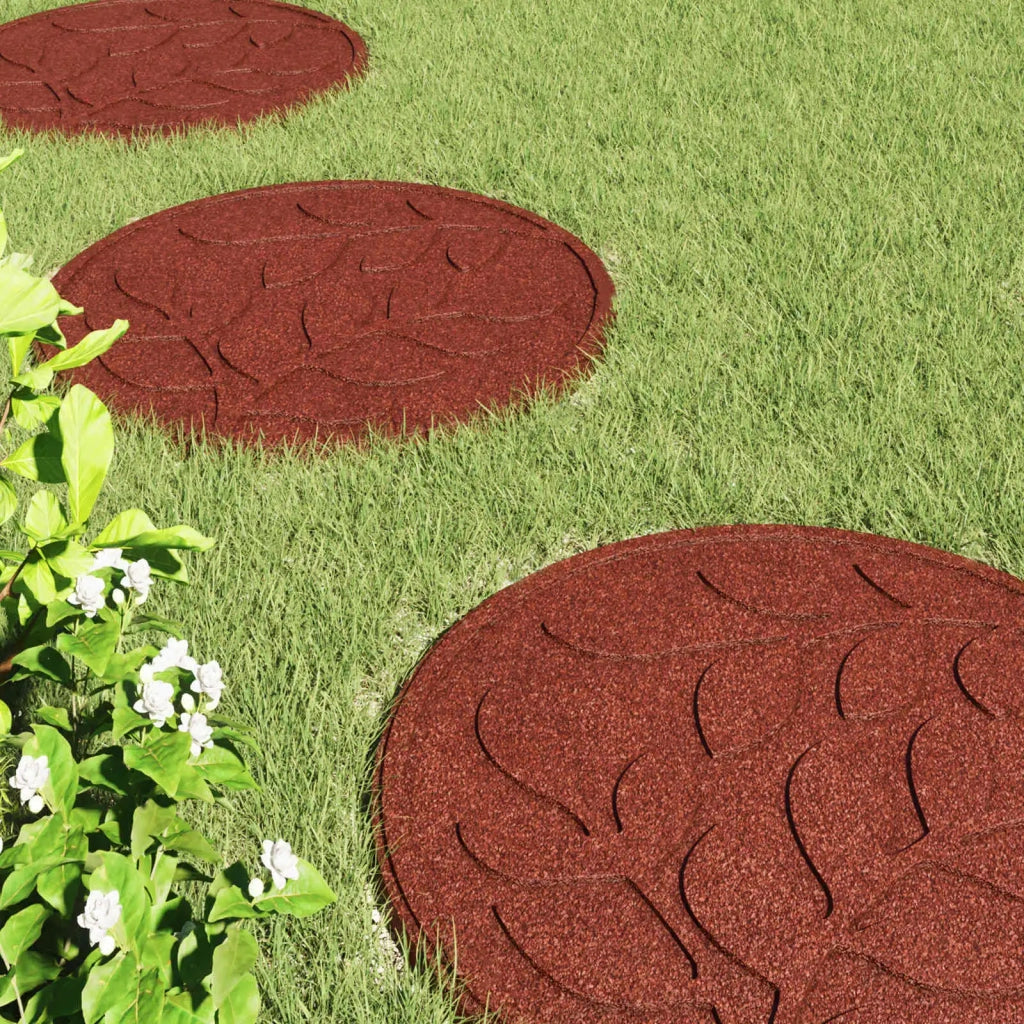 Pietra da Passo 6 pz Rosso ? 44 x 2 cm Gomma CFW4024772