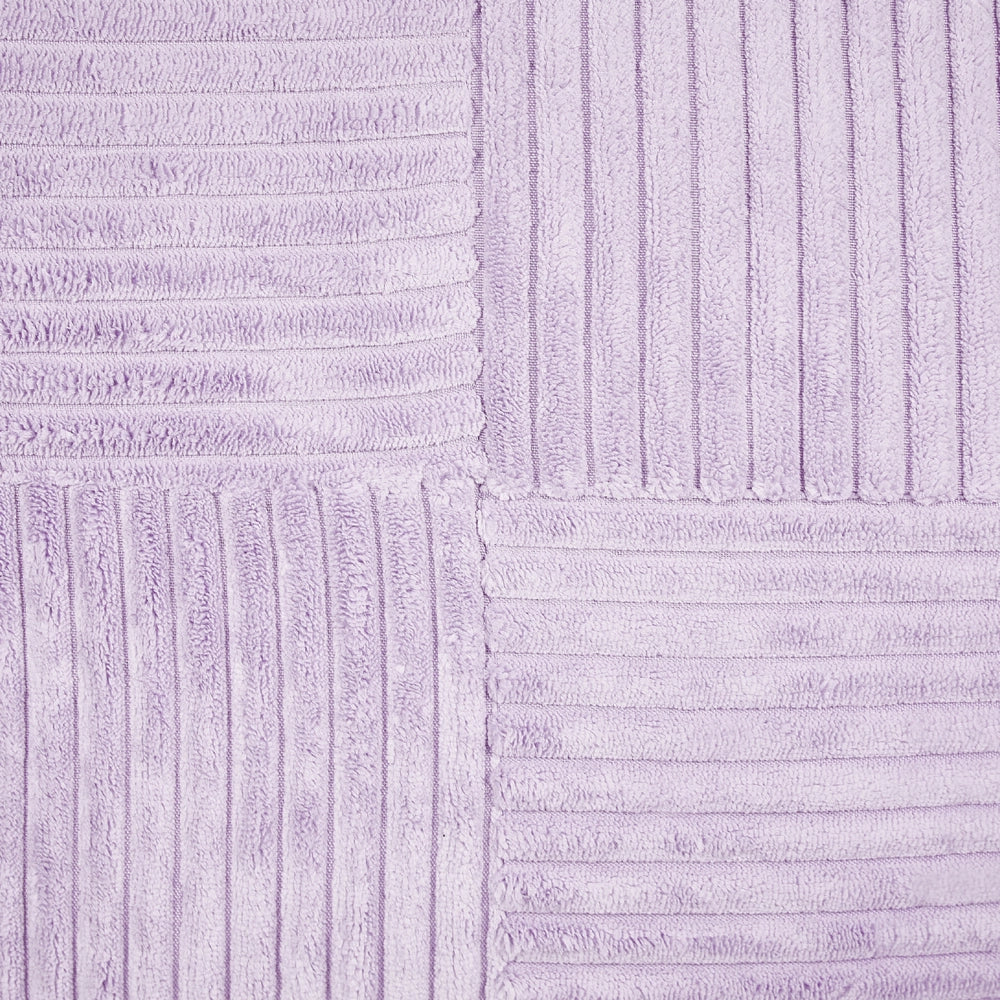 Set di 2 cuscini decorativi in velluto a coste viola 43 x 43 cm con motivo a righe Design moderno Cuscini decorativi