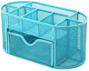 Organizzatore per Ufficio - 8 Cestelli - Con Porte - Con Spazio per Materiali di Ufficio - Costruzione in Metallo Robusta - Progetto Spazievolutivo - Accessori per Ufficio
