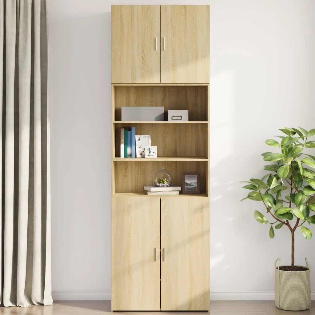 vidaXL Mobile a Parete Rovere Sonoma 80x42,5x64 cm Legno Multistrato
