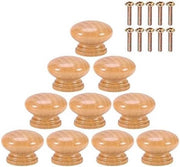 Maniglie di chiusura in legno - Maniglie ergonomiche a forma rotonda - 10 pezzi