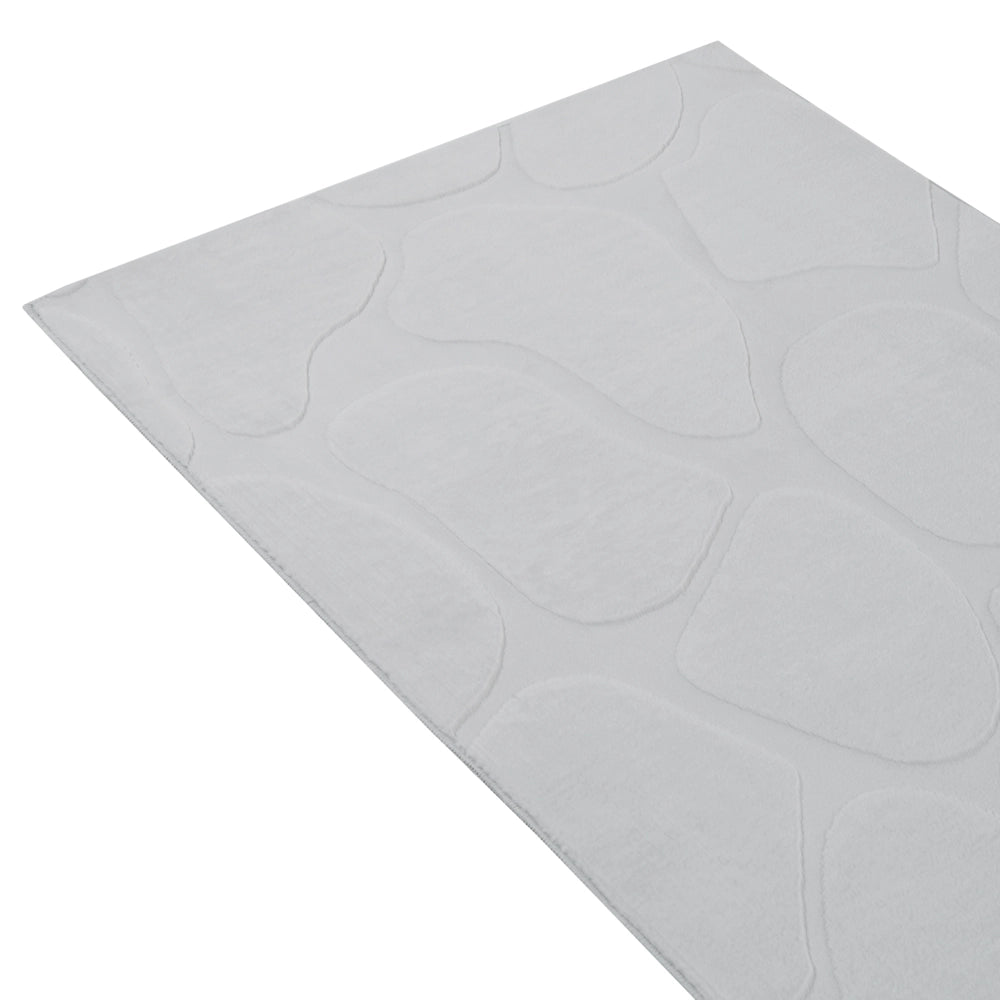 Tappeto decorativo rettangolare in jacquard, 80 x 300 cm tortora design elegante