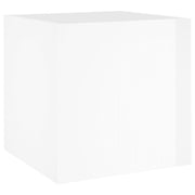 Fioriera | Cassetta per fiori | Vaso Bianco Lucido 40x40x40 cm in Legno Multistrato