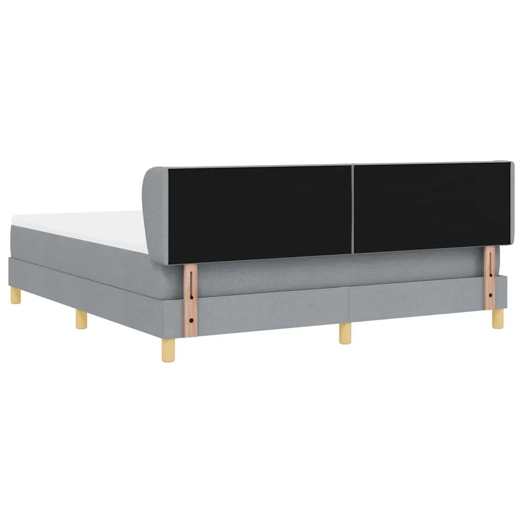 Letto a molle con materasso Grigio chiaro 180 x 200 cm Tessuto 3340290