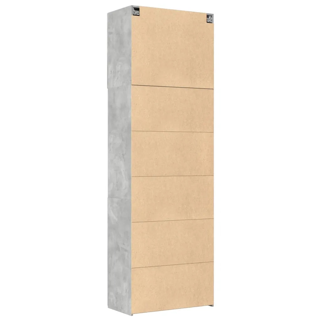 Credenza | Madia | Buffet da pranzo | Armadio da pranzo Grigio Cemento 80x42,5x249 cm in Legno Multistrato