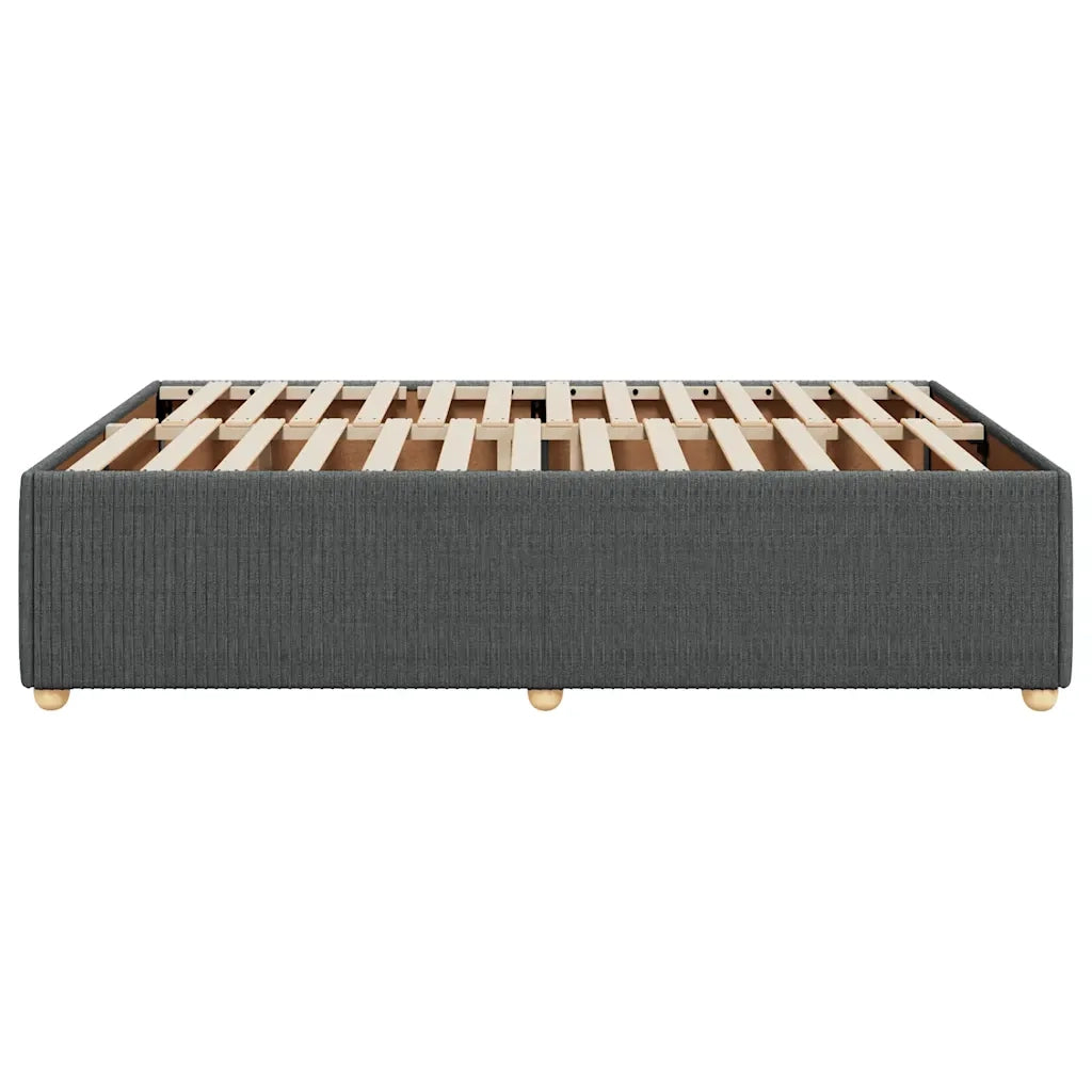 vidaXL Giroletto senza Materasso Grigio Scuro 160x200 cm Tessuto