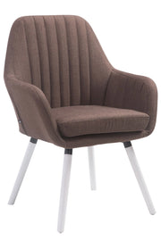 Poltroncina Florian in tessuto marrone,bianco