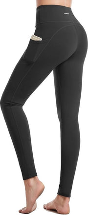 Leggins per donna con alta vita e tasche - Ideali per yoga, fitness e allenamento