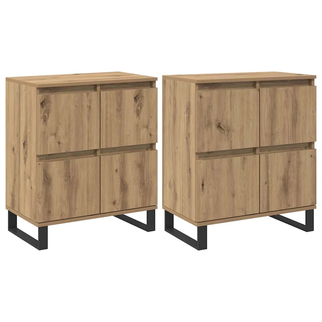 Credenza 2 pcs Rovere artigianale 60 x 35 x 70 cm