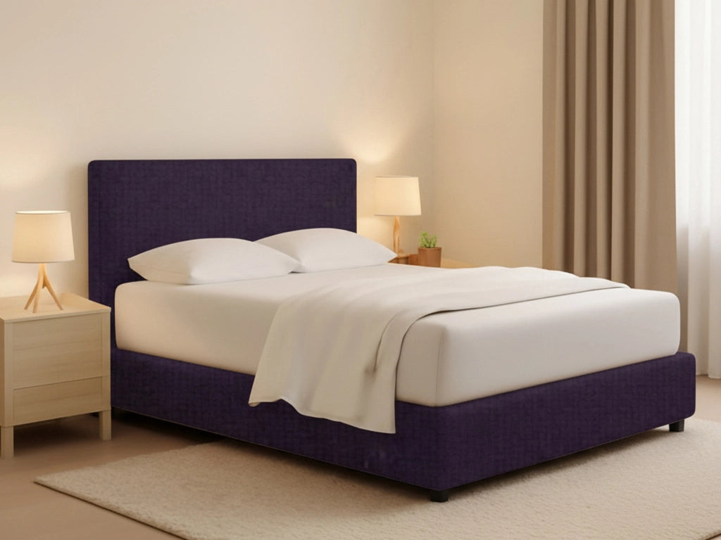 Gosport, Letto Piazza e Mezza Sfoderabile Made in Italy, Viola