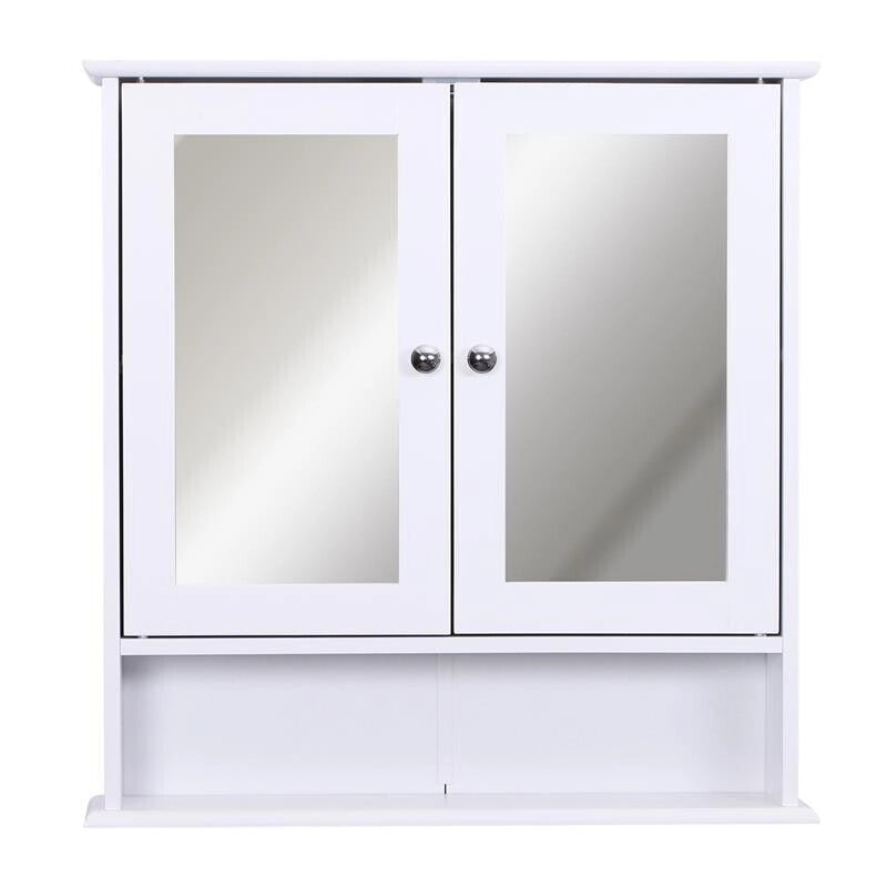 ARMADIETTO PENSILE DA BAGNO CON SPECCHIO BIANCO 56 X 13 X 58 CM