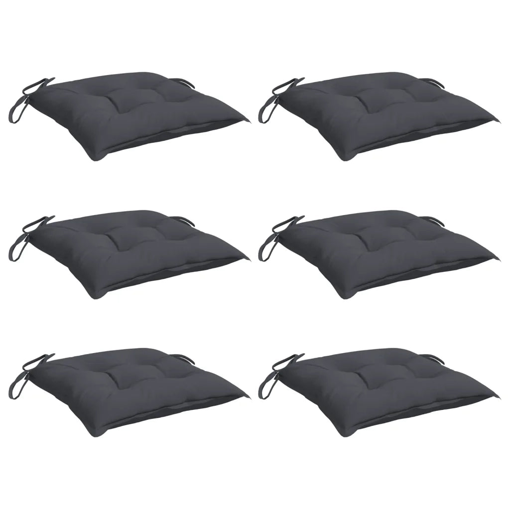 Cuscini per Sedia 6 pz Antracite 40x40x7 cm in Tessuto Oxfordcod mxl 92110