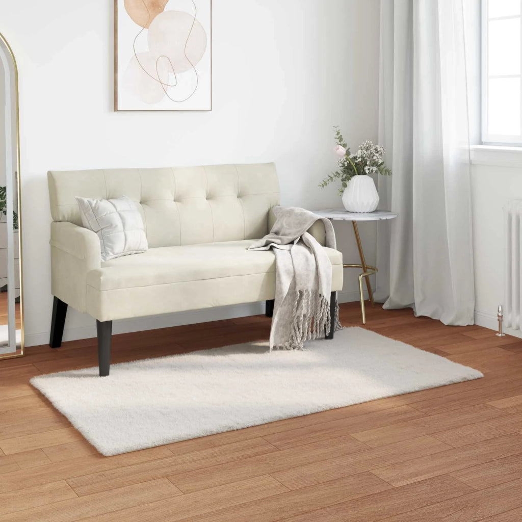 Tappeto antiscivolo in sintetica di coniglio OLITE Crema 42021653