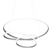 Lampada a sospensione Diva S/G in alluminio Titanio, LED 42W 2340lm 3000K, Dimmerabile taglio fase e push - Gea Luce