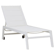 Lettino BARBADOS in textilene bianco - alluminio bianco