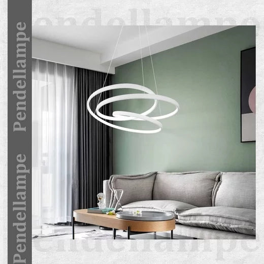 Lampada a sospensione ZMH LED dimmerabile bianca 150 cm 55 W per tavolo da pranzo e soggiorno