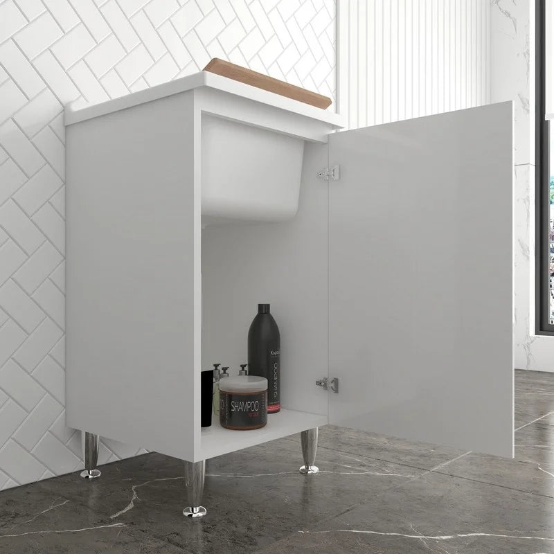 Lavatoio 45x50 bianco maniglia destra