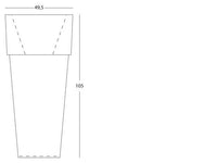 Lampada Vaso Quadrato Grande Colore Bianco per Esterno Linea Lounge Livos