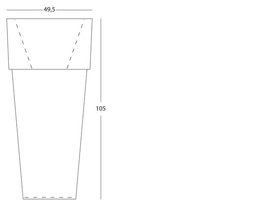Lampada Vaso Quadrato Grande Colore Bianco per Esterno Linea Lounge Livos