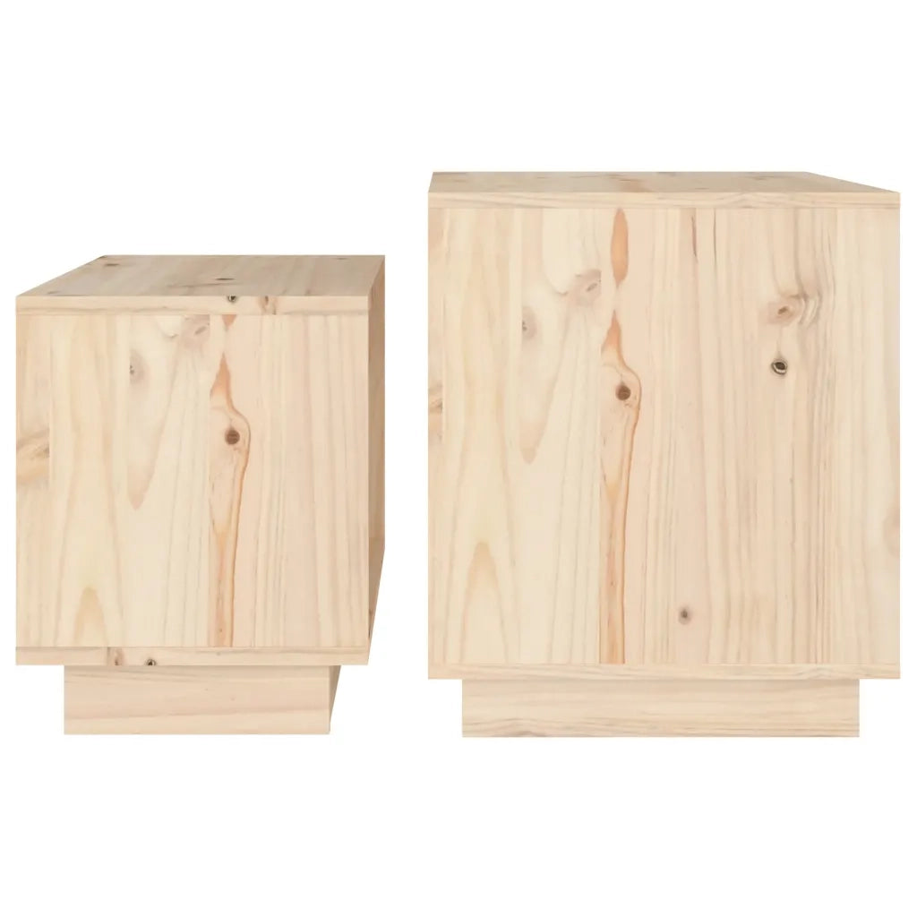 Tavolini da Salotto ad Incastro 2 pz in Legno di Pino 813525