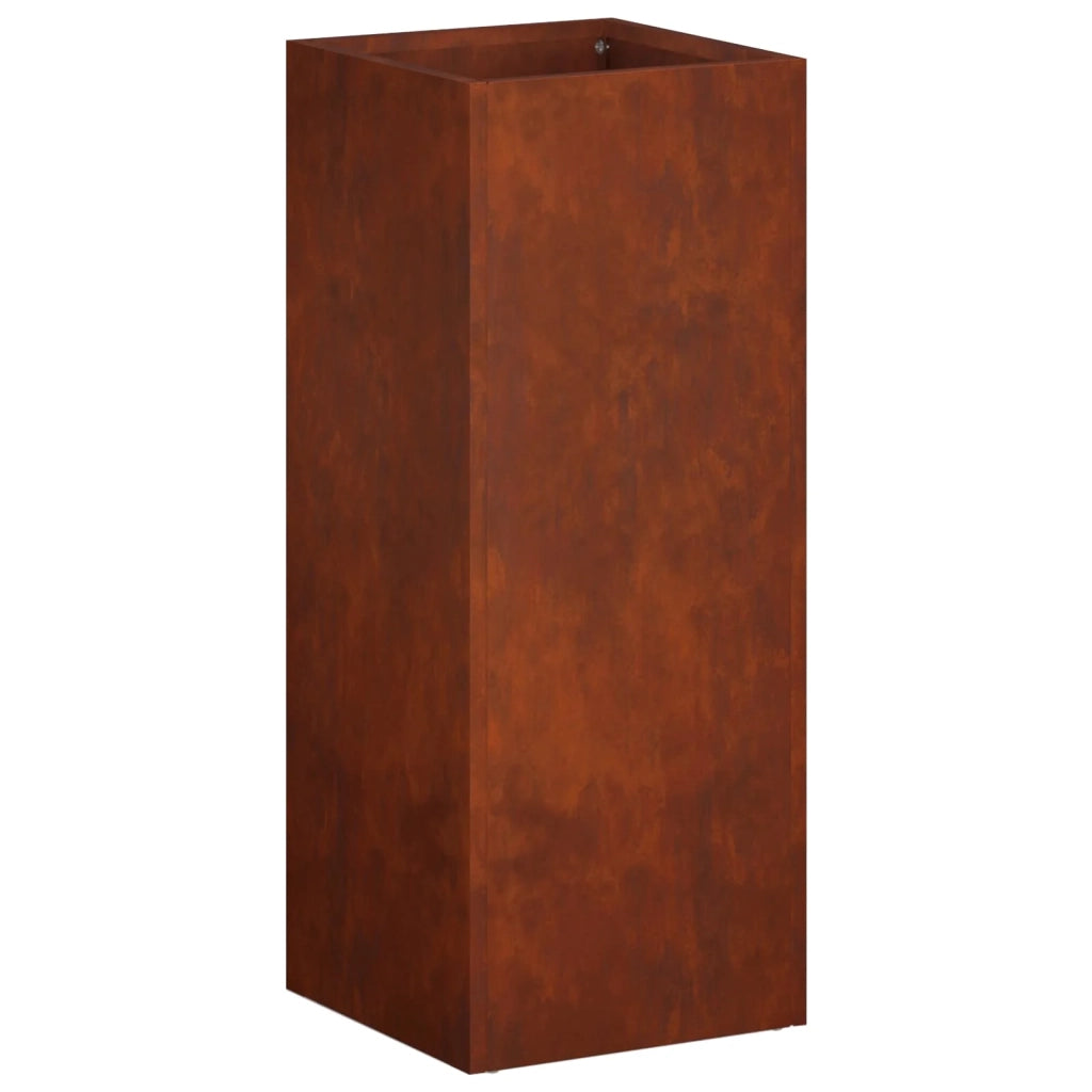 Vaso da giardino 2 pz Ruggine 20 x 20 x 40 cm Acciaio Corten 8005301